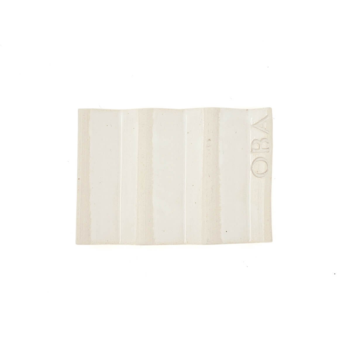 Rocky M. Handmade Ceramic Soap Dish in White by Oba Studios