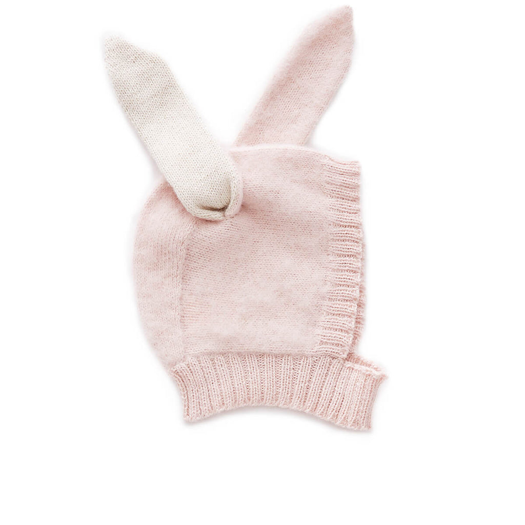 Alpaca Knit Bunny Hat In Light Pink by Oeuf NYC
