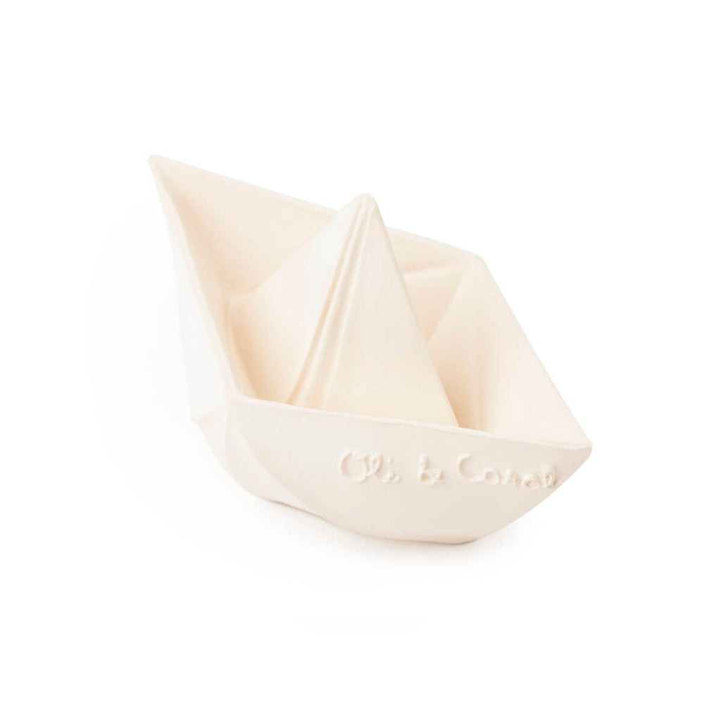 Origami Boat in White by Oli & Carol