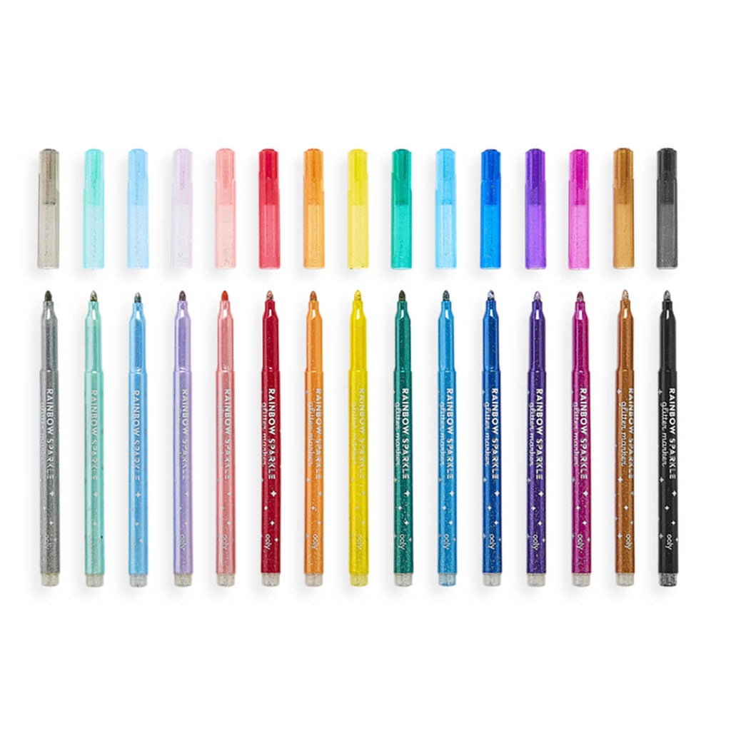 Rainbow Sparkle Glitter Marker Pens by Ooly