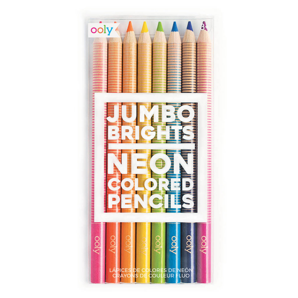 Jumbo Brights Neon Coloured Pencils by Ooly