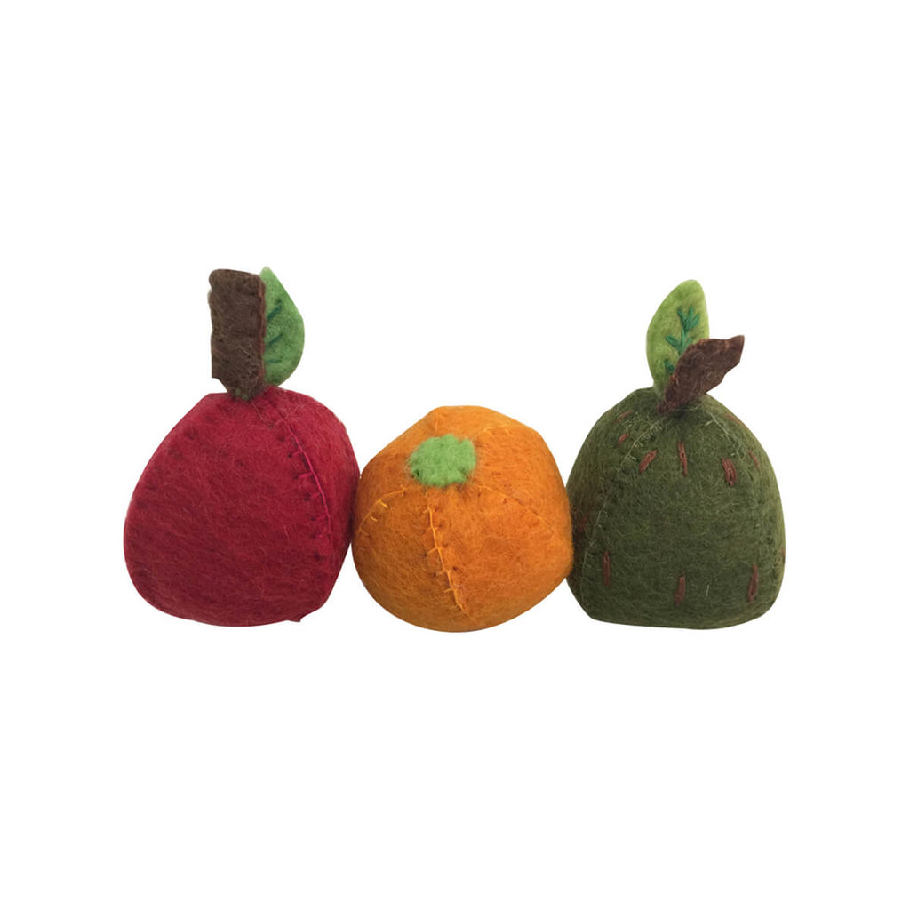 Apple, Pear and Orange Felt Toy by Papoose Toys