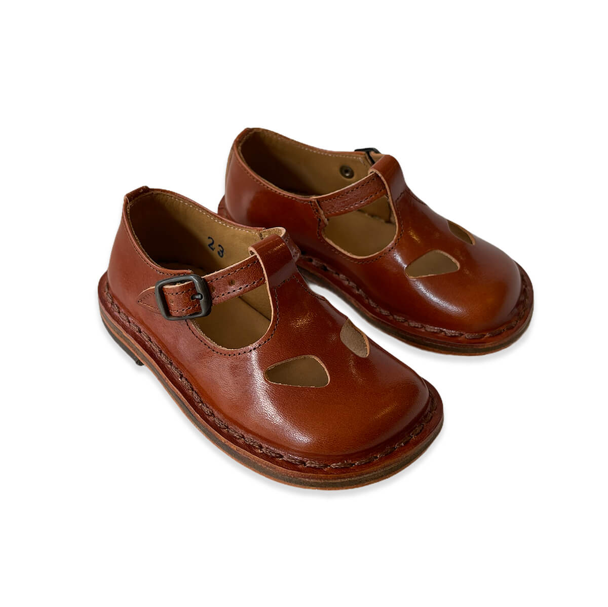 Bruno Cut Out Sandals in Vachetta Lux Cuoio by PèPè