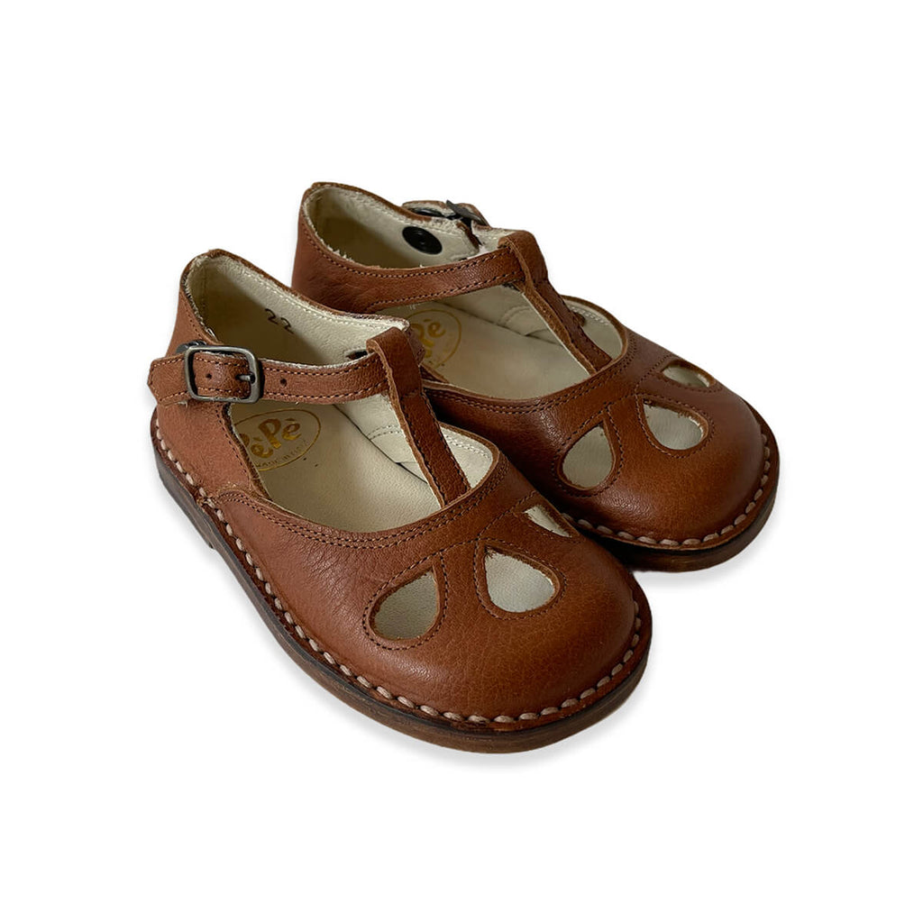 Lucy Cut Out Sandals in Kava Brown by PèPè