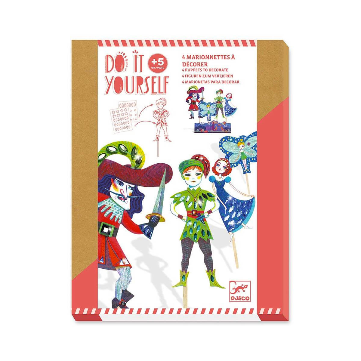 Peter Pan Puppets Paper Craft Kit by Djeco – Junior Edition