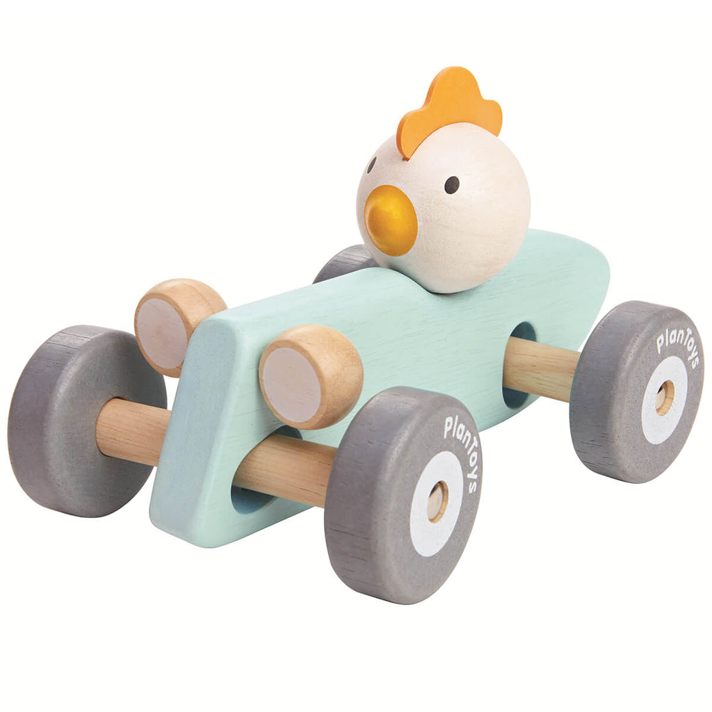 Chicken Racing Car in Mint by PlanToys