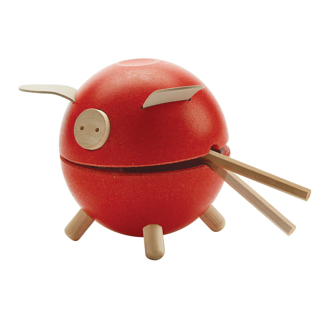 Piggy Bank in Red by PlanToys