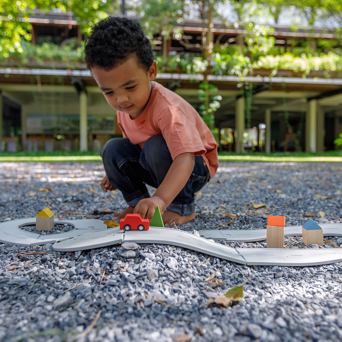Rubber Road & Rail Set by PlanToys
