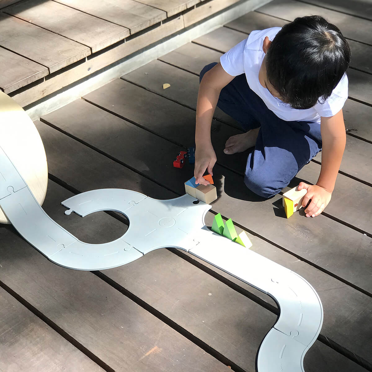 Rubber Road & Rail Set by PlanToys