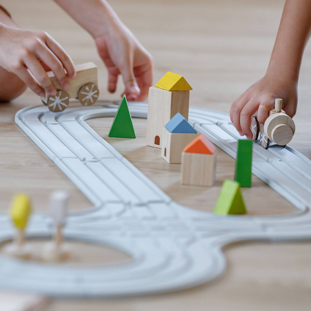 Rubber Road & Rail Set by PlanToys