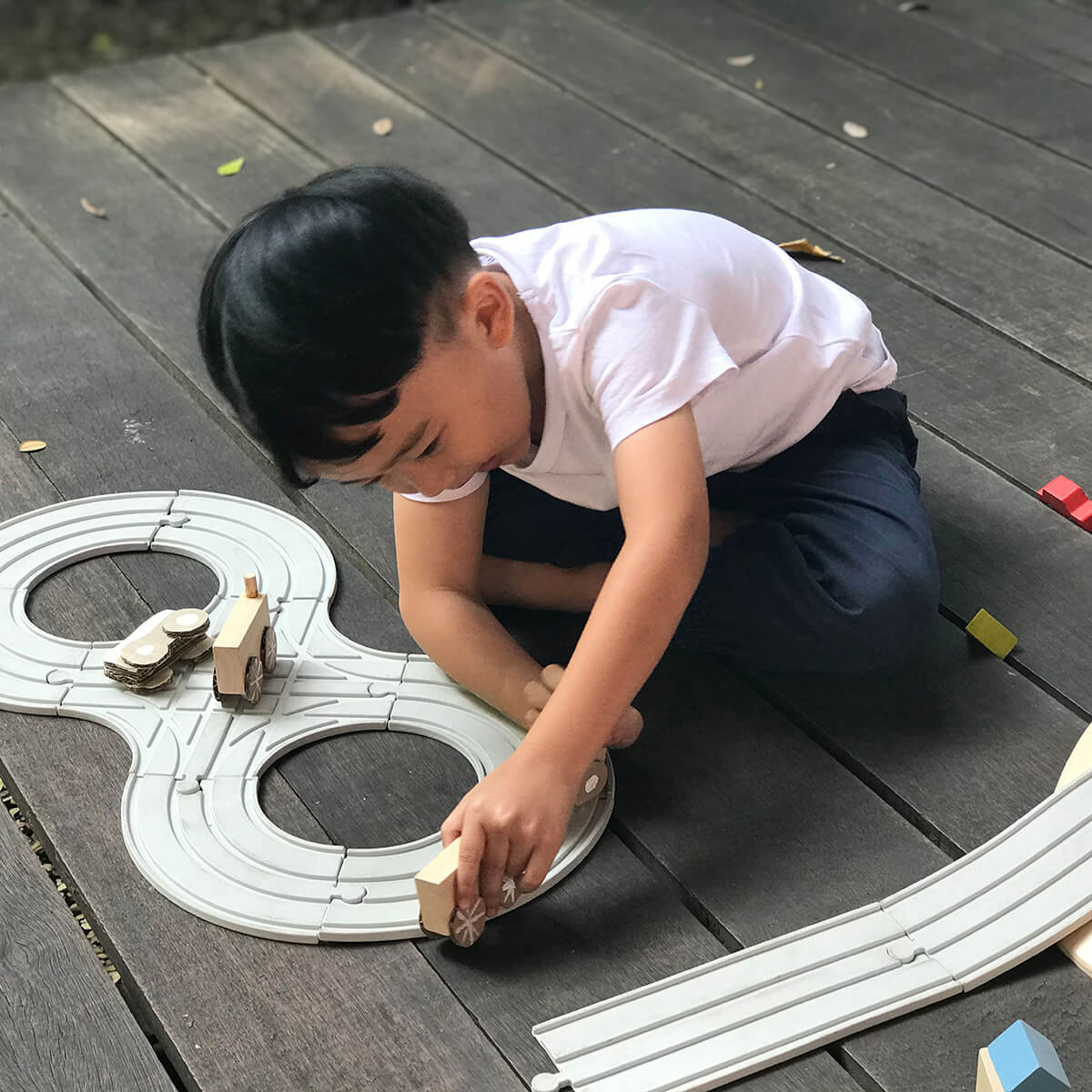 Rubber Road & Rail Set by PlanToys