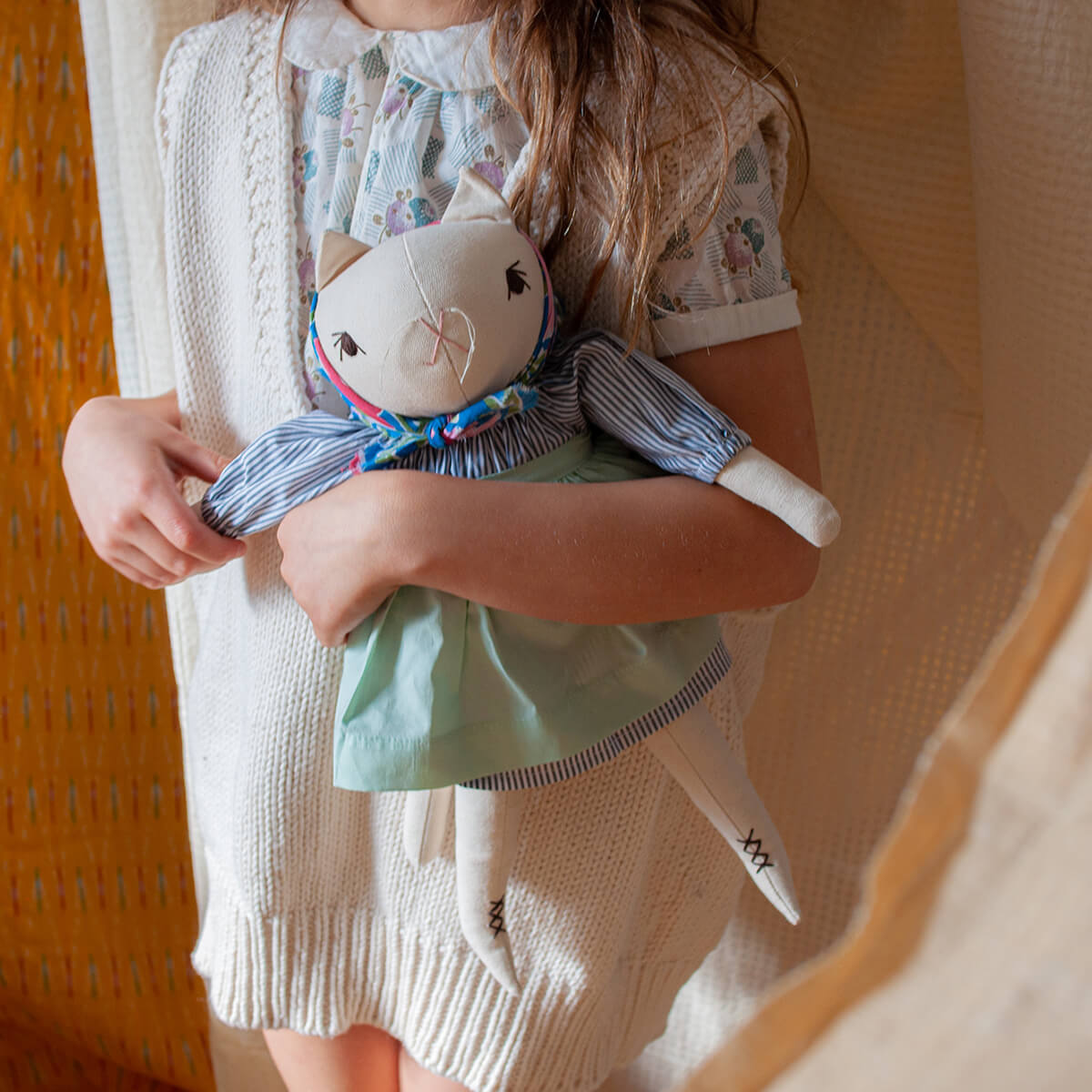 Imogen Large Cat in Cream by Polka Dot Club