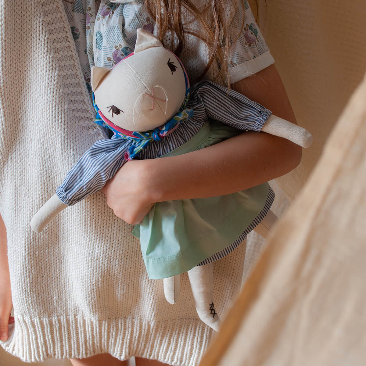 Imogen Large Cat in Cream by Polka Dot Club