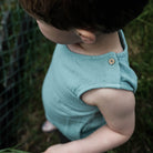 Ceylan Baby Tank Top in Blue Surf by Poudre Organic- Last Ones In stock - 3-12 Months