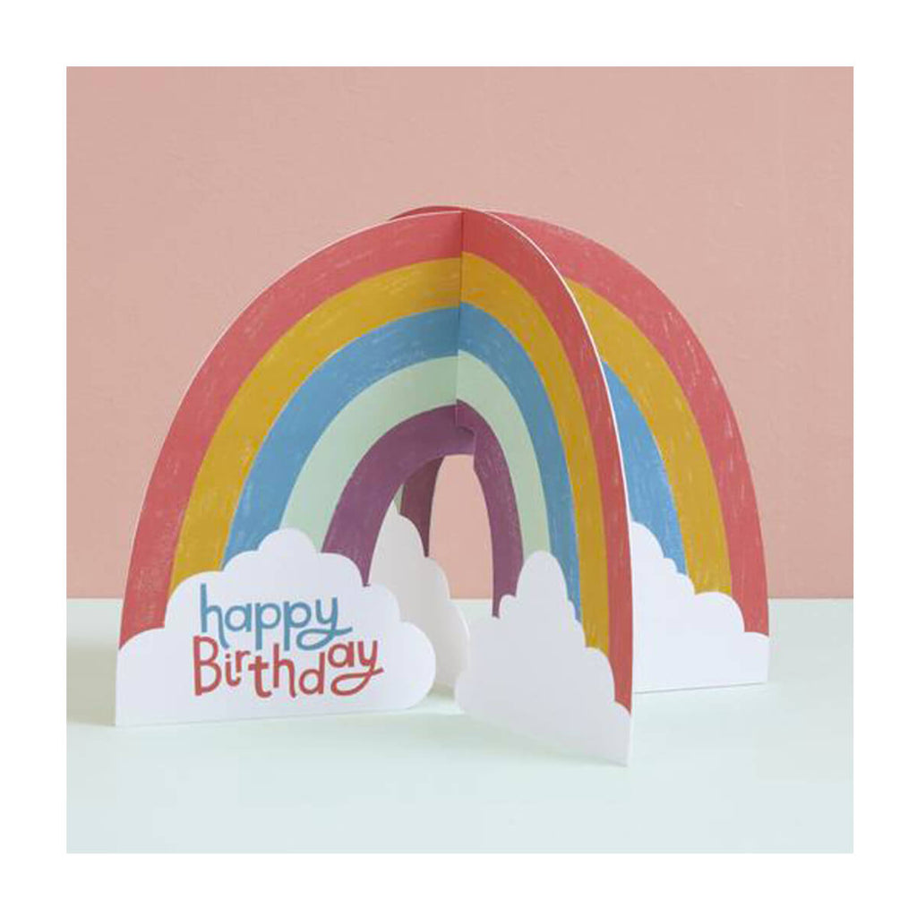 Happy Birthday Rainbow Greetings Card by Raspberry Blossom