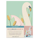 Happy Birthday Swan Greetings Card by Raspberry Blossom