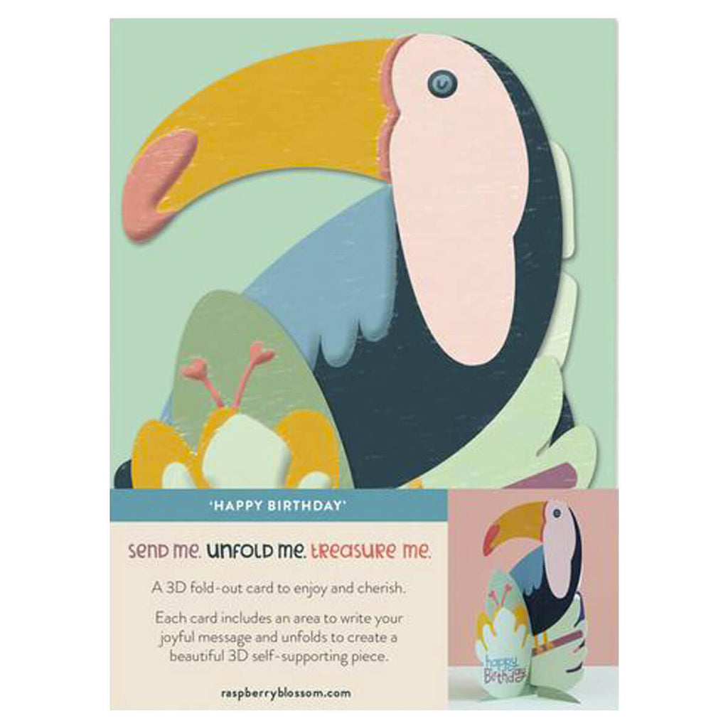 Happy Birthday Toucan Greetings Card by Raspberry Blossom