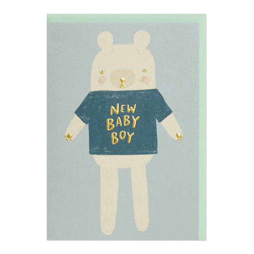 New Baby Boy Greetings Card by Raspberry Blossom