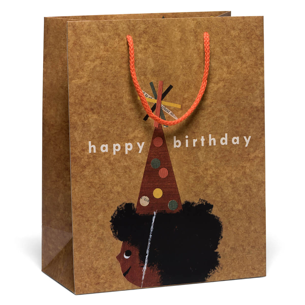 Afro Birthday Large Gift Bag By Red Cap Cards