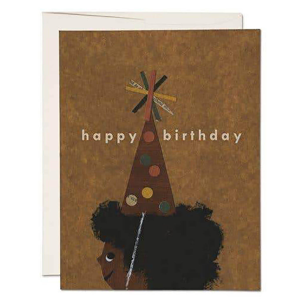 Afro Birthday Greetings Card by Red Cap Cards