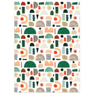 Xmas Shapes Christmas Gift Wrap (3 Sheets Pack) By Red Cap Cards