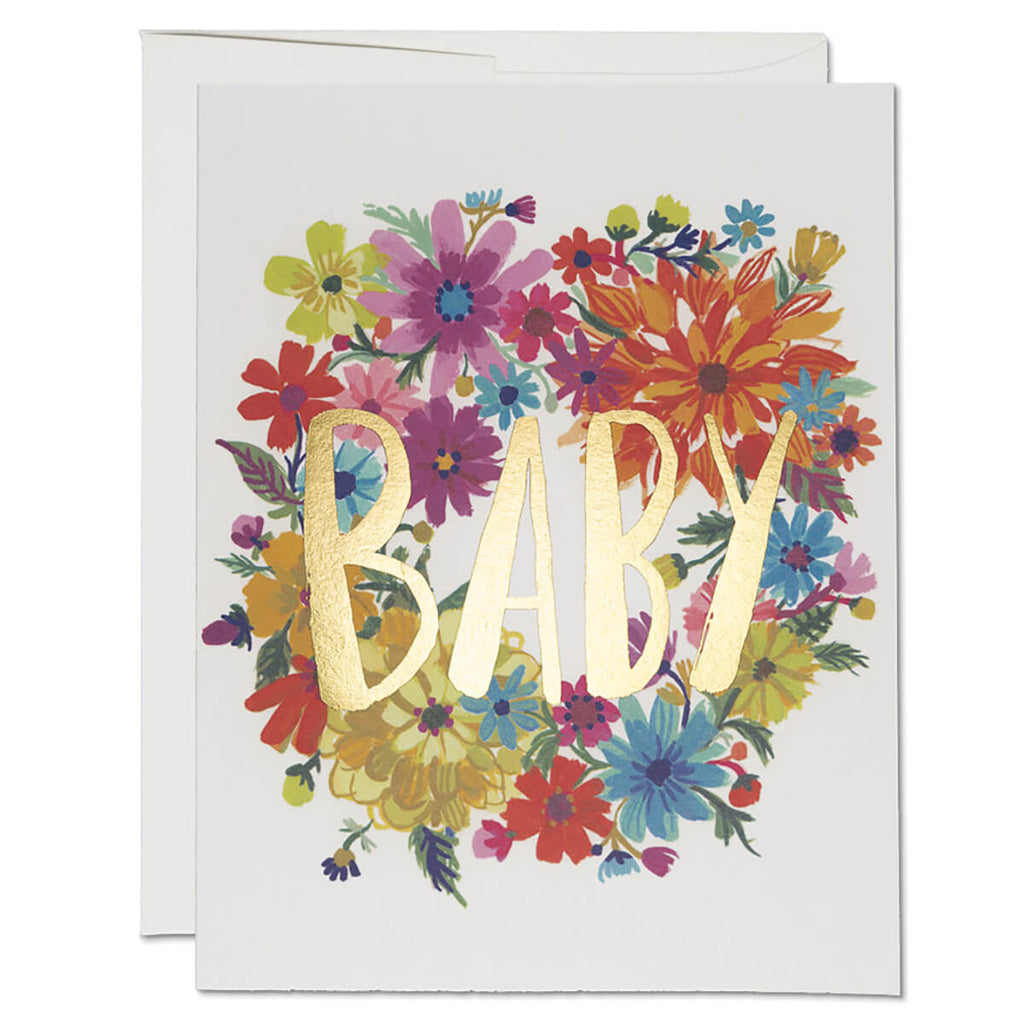 Baby Wreath Greetings Card by Red Cap Cards