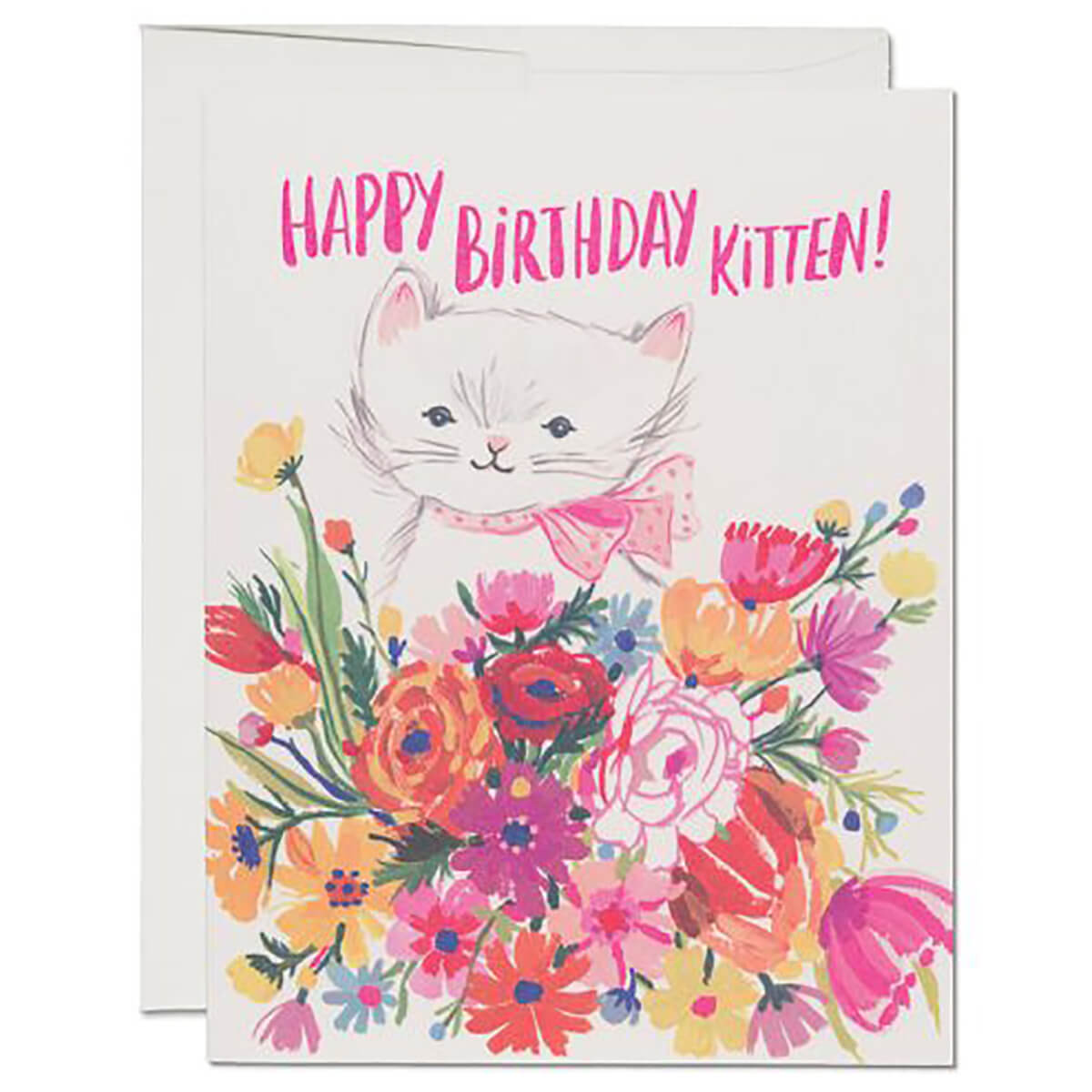 Happy Birthday Kitten Greetings Card by Red Cap Cards – Junior Edition