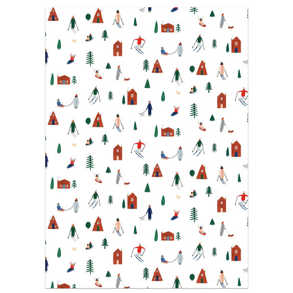 Snow Day Christmas Gift Wrap (3 Sheets Pack) By Red Cap Cards