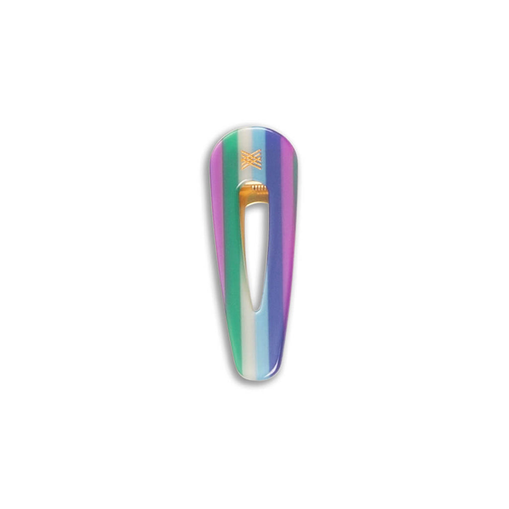 Round Hair Clip in Stripe by Repose AMS