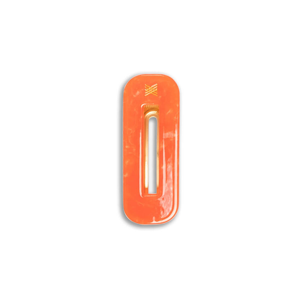 Squared Hair Clip in Spicy Orange by Repose AMS