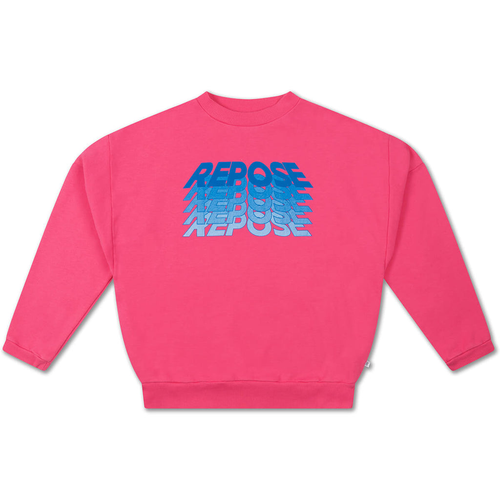 Crew Neck Sweater in Pink Rose by Repose AMS