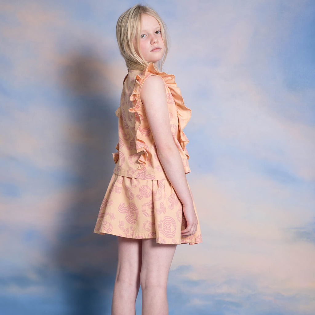 Woven Mini Skirt in Pinkish Sandy Curl by Repose AMS