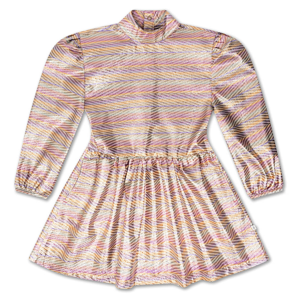 Turtle Dress in Zig Zag Sparkle Rainbow by Repose AMS