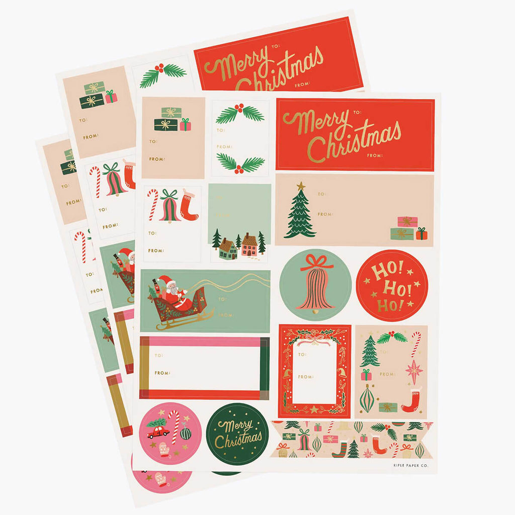Deck The Halls Christmas Sticker Set By Rifle Paper Co.