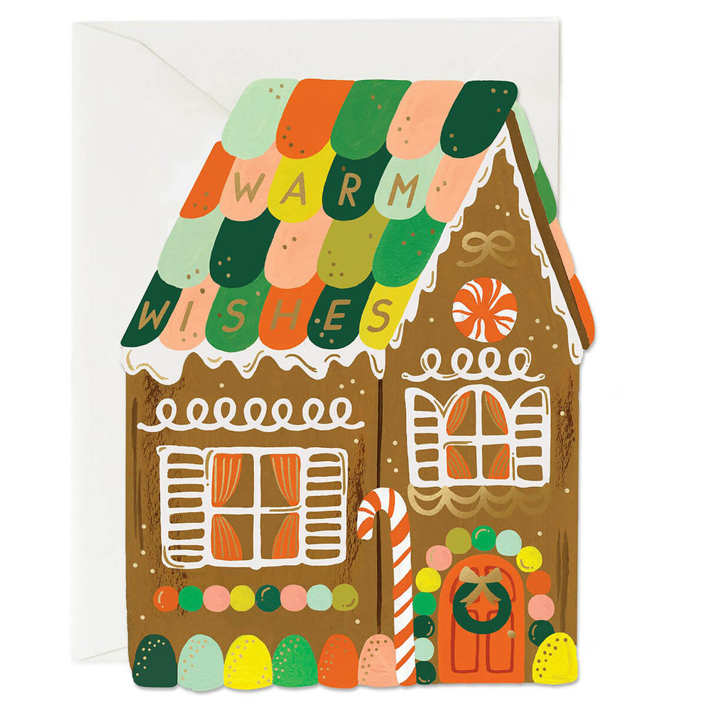 Gingerbread House Christmas Greetings Card By Rifle Paper Co.