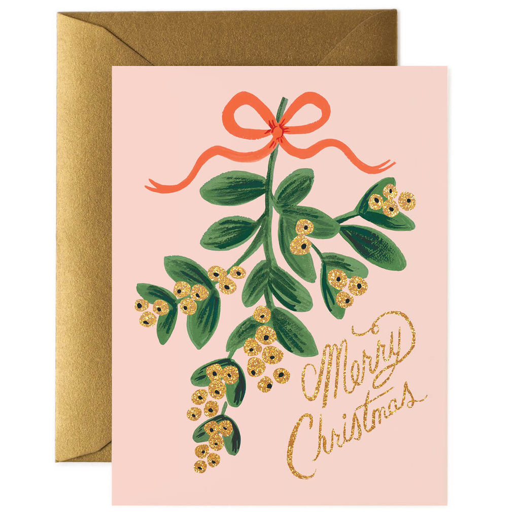 Mistletoe Christmas Greetings Card By Rifle Paper Co.