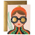 Ski Girl Christmas Greetings Card By Rifle Paper Co.