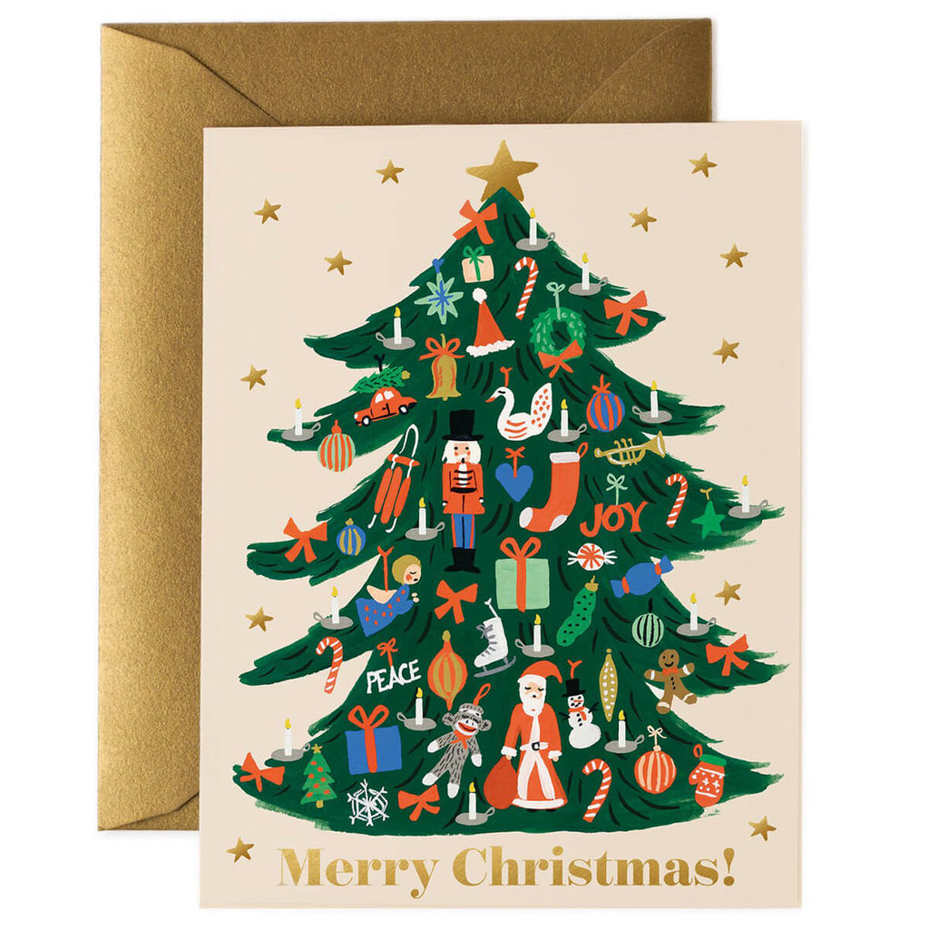 Trimmed Tree Christmas Greetings Card By Rifle Paper Co.