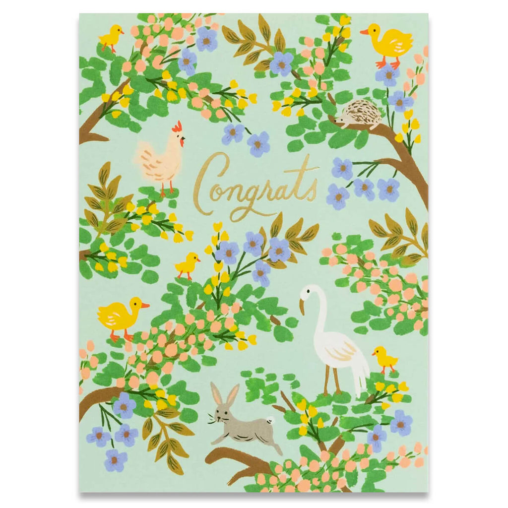 Congratulations Forest Greetings Card By Rifle Paper Co.