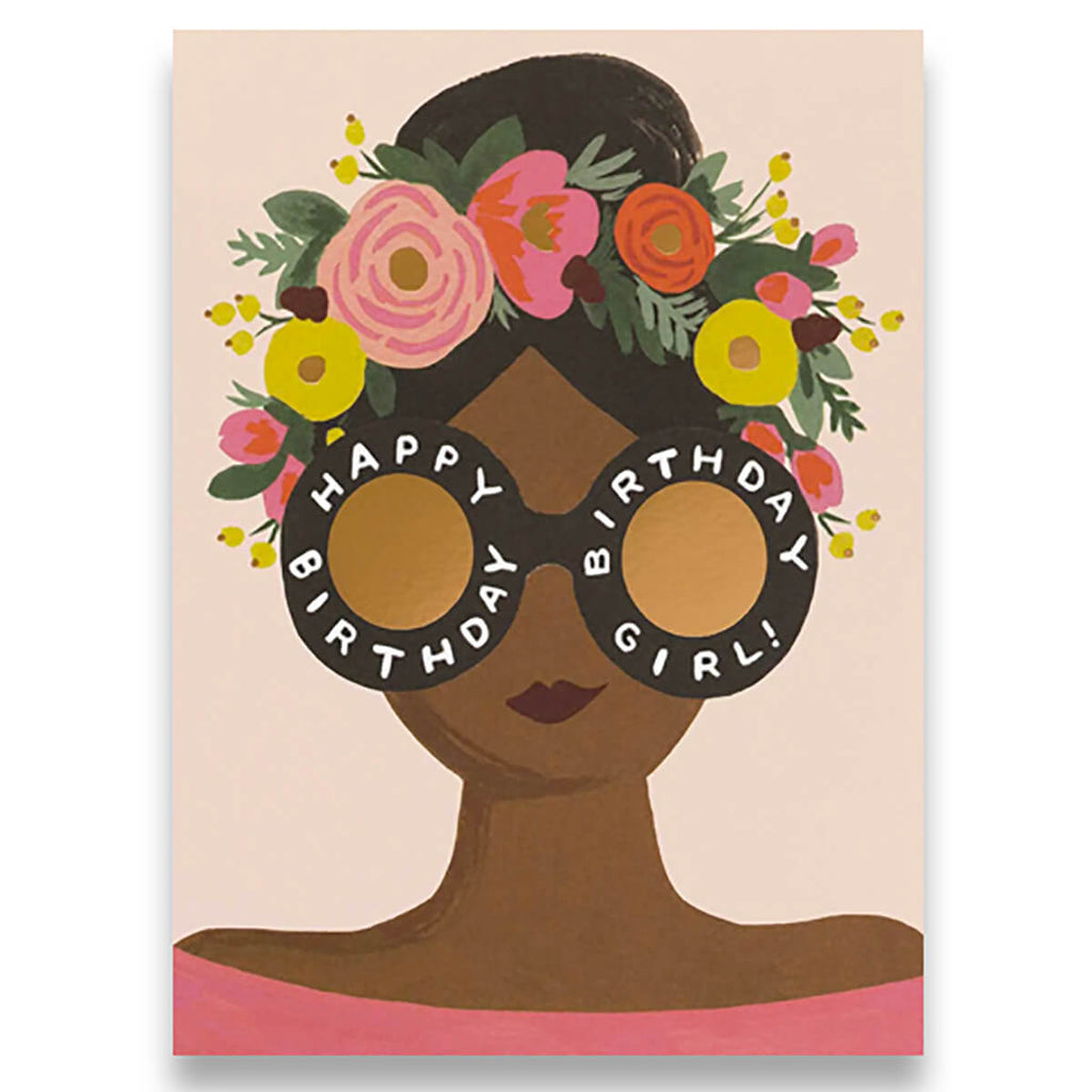 Flower Crown Birthday Girl Greetings Card By Rifle Paper Co.