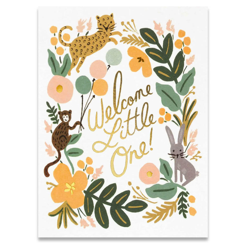 Welcome Little One Menagarie Greetings Card By Rifle Paper Co.