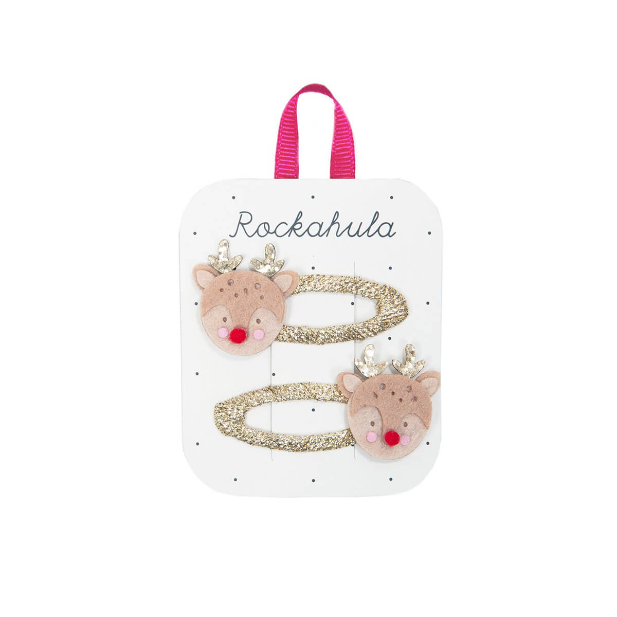 Little Reindeer Christmas Hair Clips by Rockahula