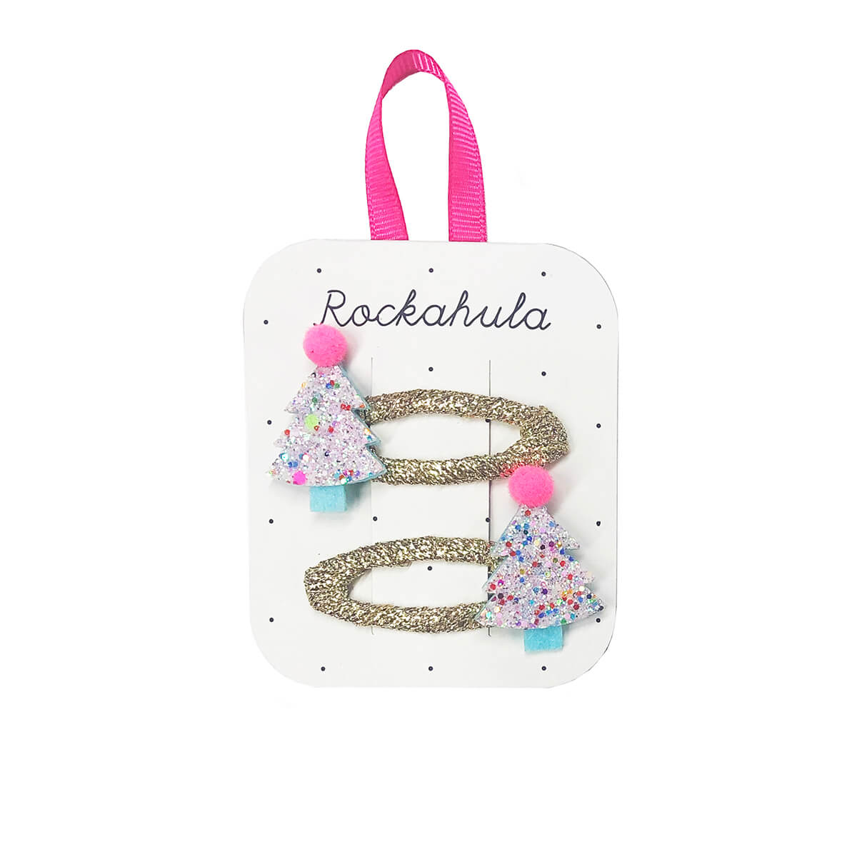 Tutti Frutti Christmas Tree Glitter Hair Clips by Rockahula