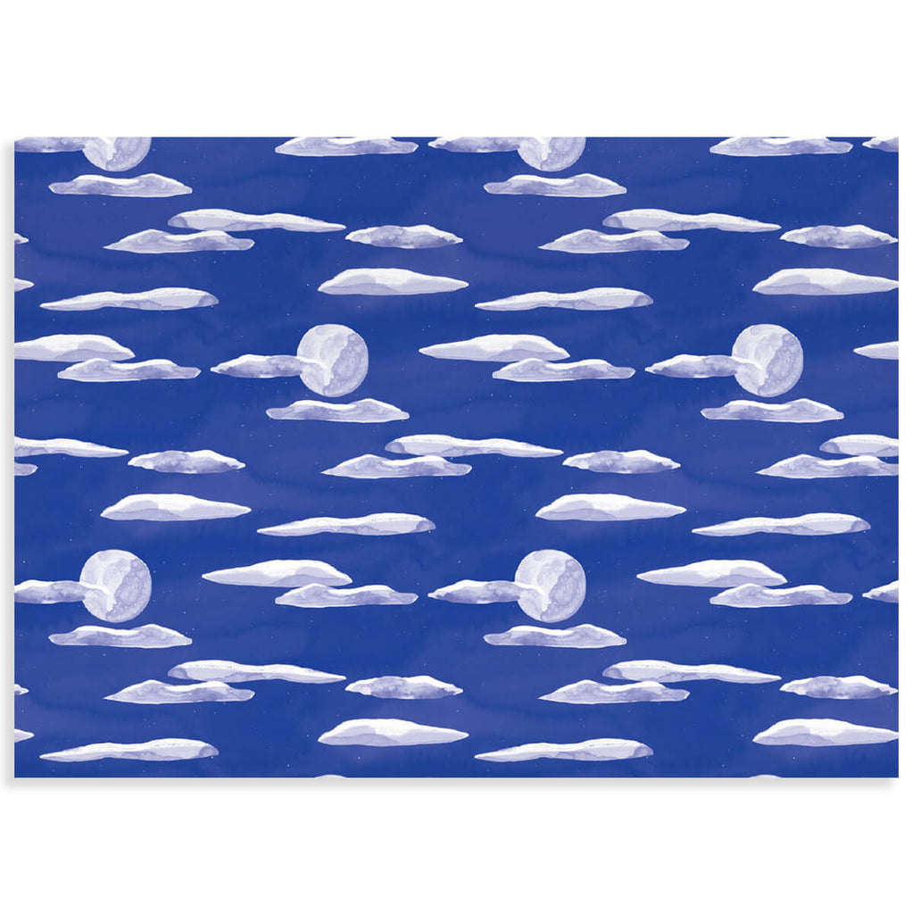 By The Light Of The Moon Christmas Gift Wrap by Roger La Borde