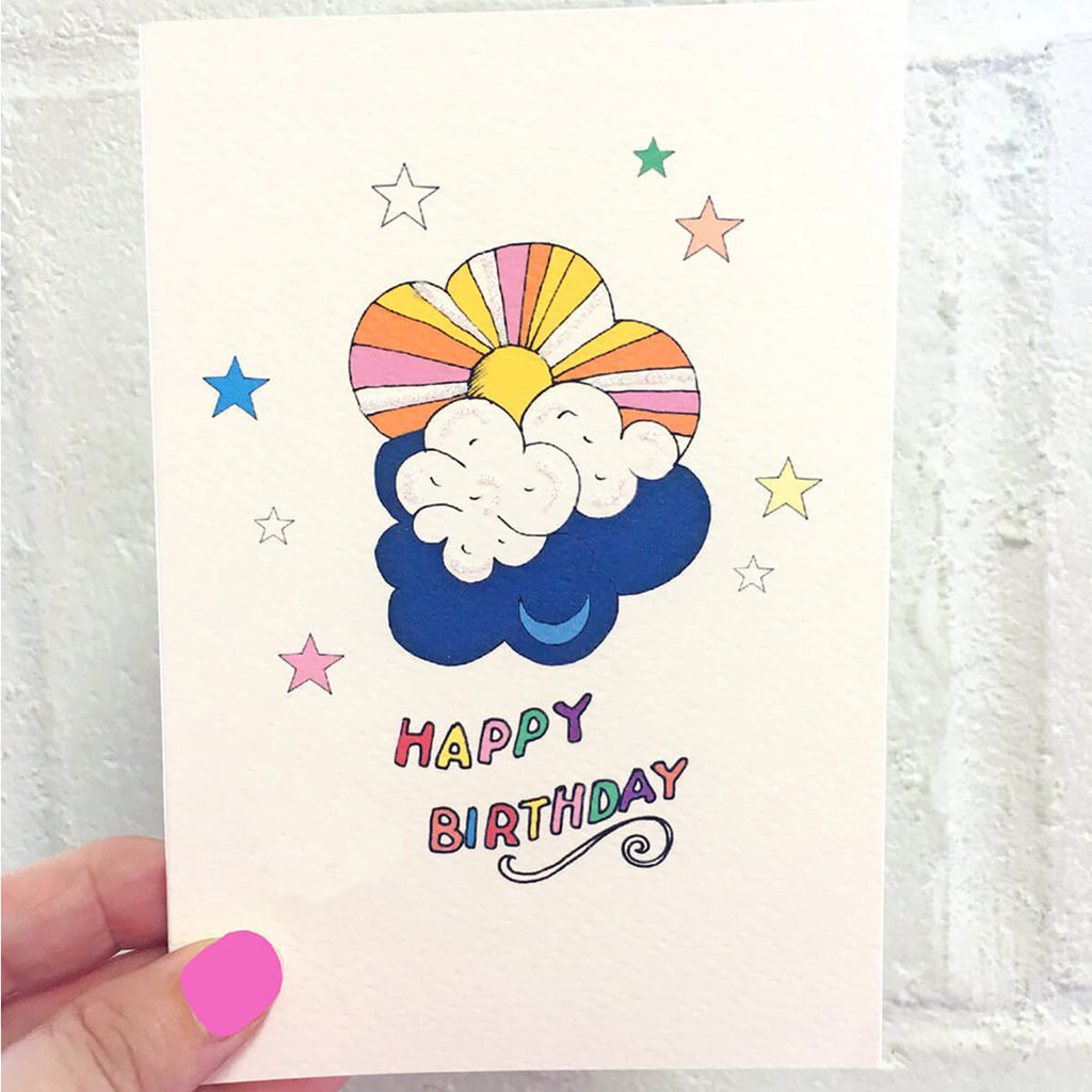 Sky Greetings Card by Rosie Wonders