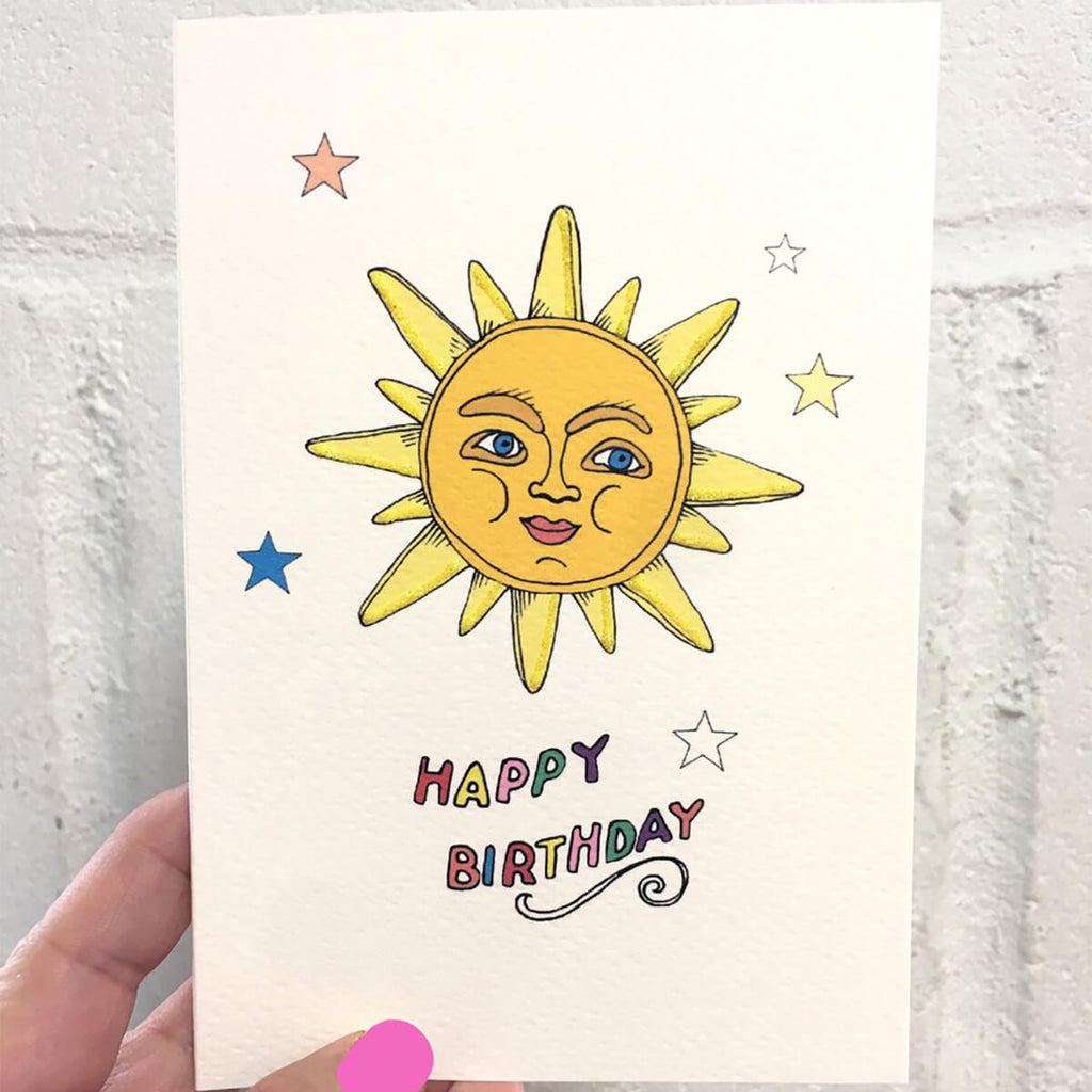 Sun Greetings Card by Rosie Wonders