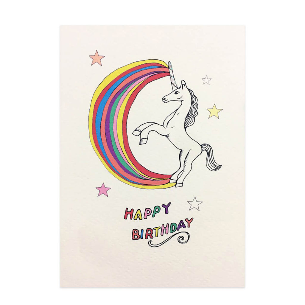 Unicorn Greetings Card by Rosie Wonders