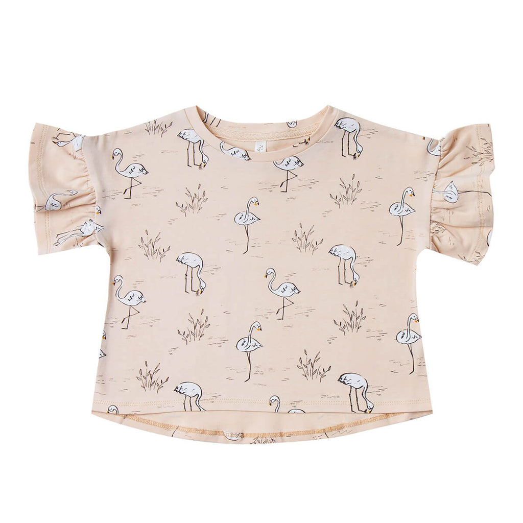Flamingo Flutter Baby T Shirt by Rylee + Cru