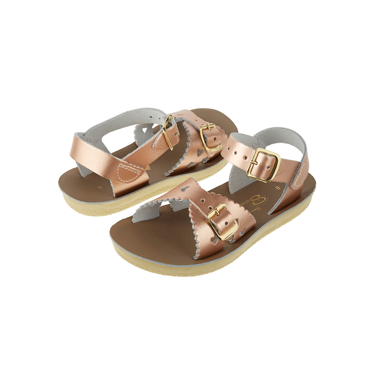 Sweetheart Sandals in Rose Gold by Salt-Water