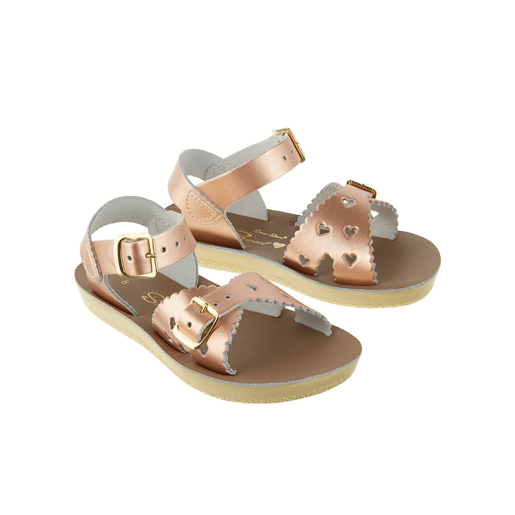 Sweetheart Sandals in Rose Gold by Salt-Water